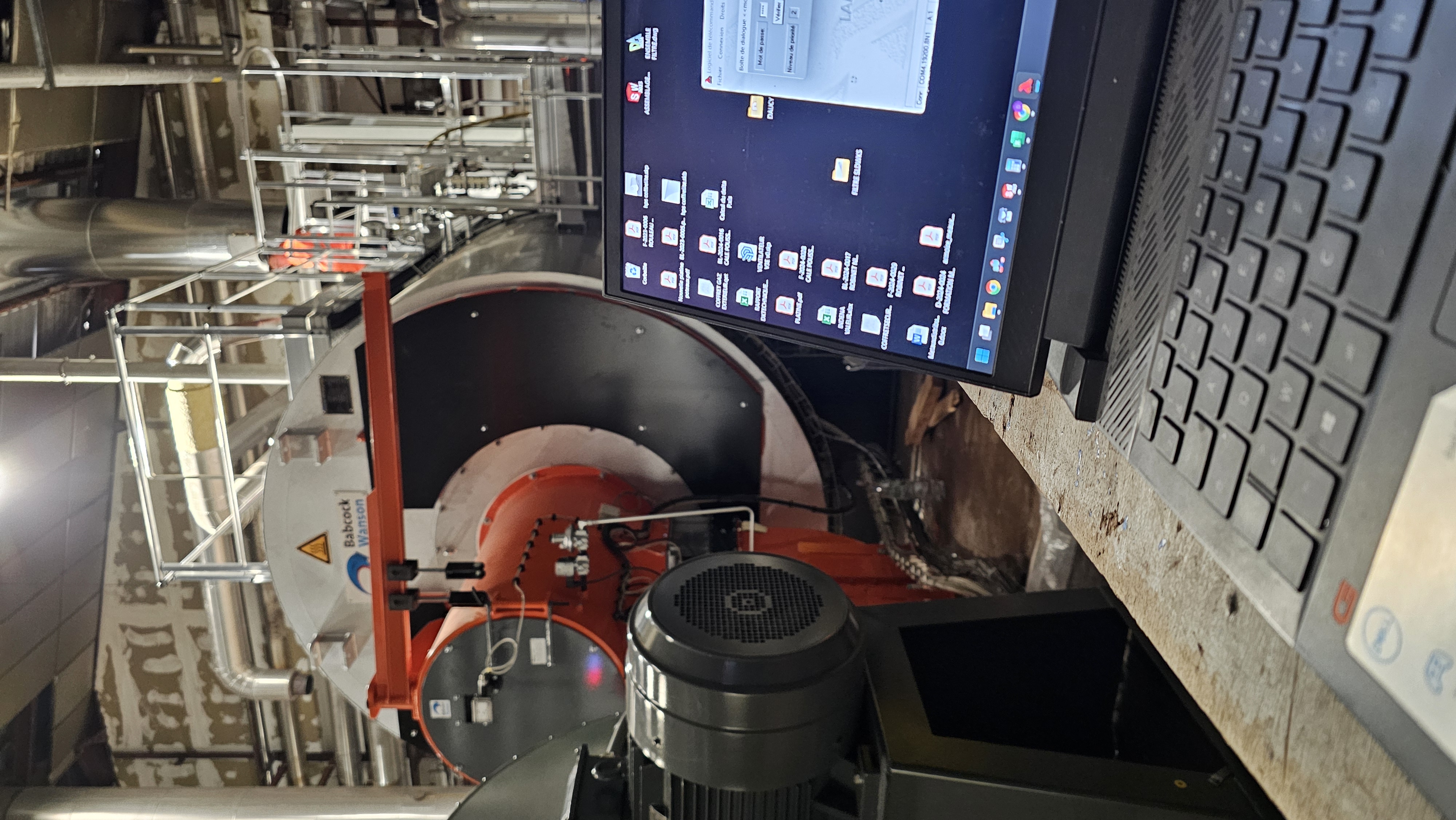 Diagnostic et télécommande sur chaudière Babcock Wanson